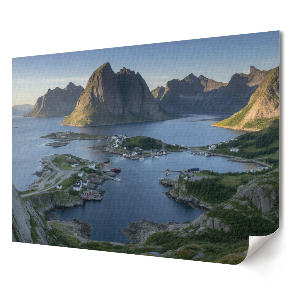 Plakát Festői kilátás Norvégia fjordjaira
