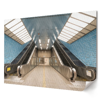 Fali poszter Modern metróállomás mozgólépcsőkkel