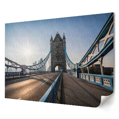 Retro poszter londoni Tower Bridge ábrázolással
