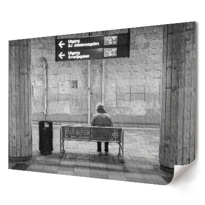Magány a metrómegállóban fali poszter