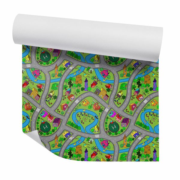 Fotótapéta falra Gyermek madártávlatból a városra