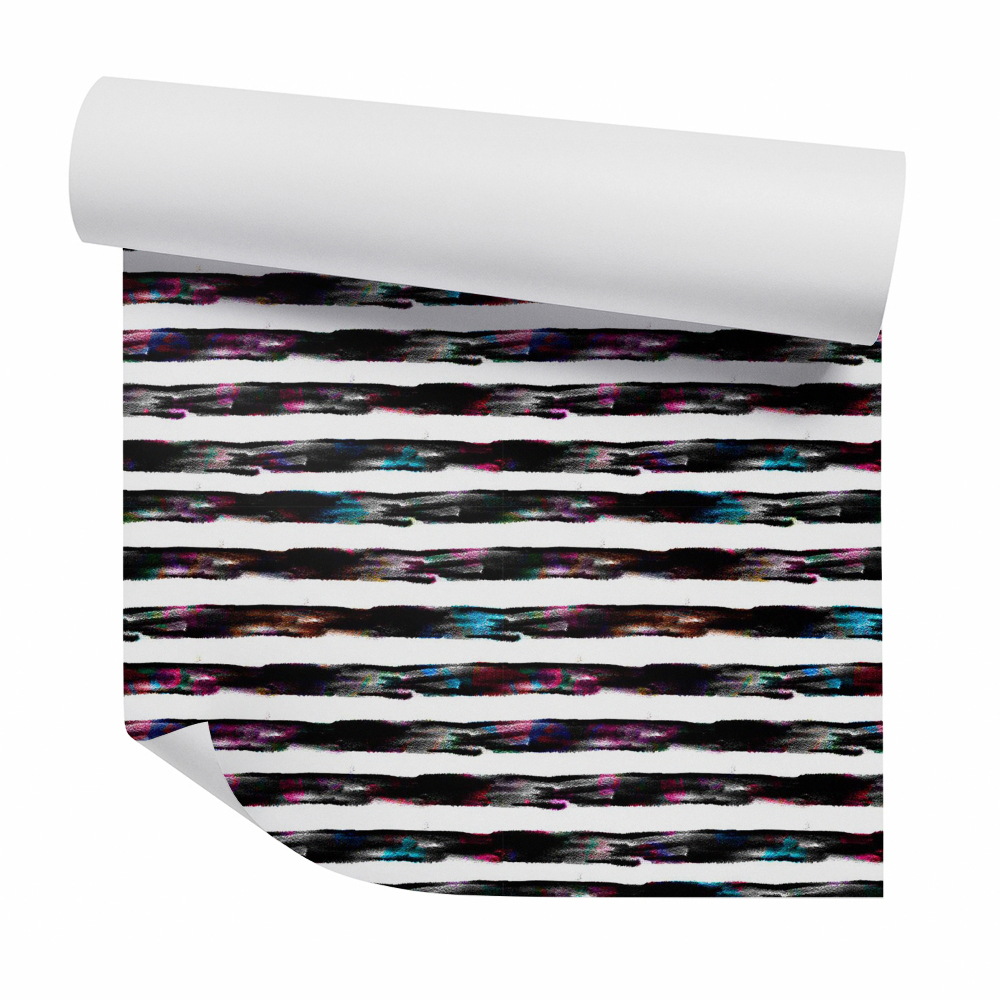 Öntapadós tapéta falra Vízszintes feketére festett csíkok