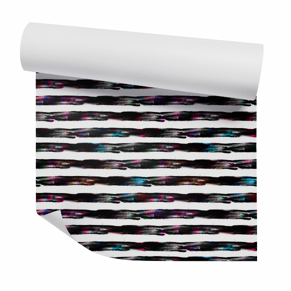 Öntapadós tapéta falra Vízszintes feketére festett csíkok