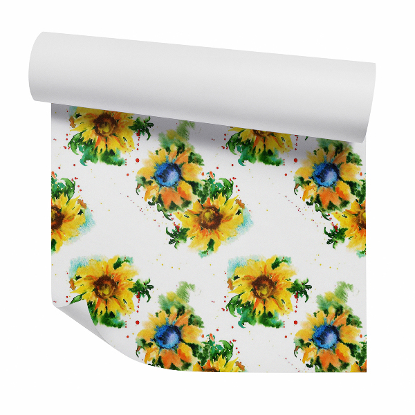 Fotótapéta falra Festett akvarell napraforgó