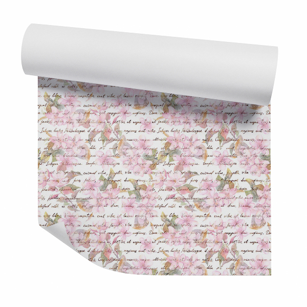 Zidna tapeta Pasztell virágok a felirat alatt