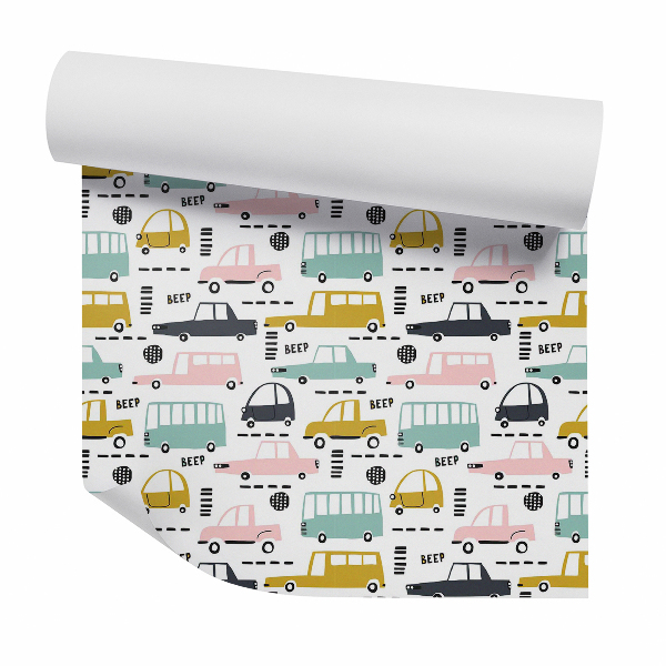 Modern tapéta Járművek autók utcai élénk színek