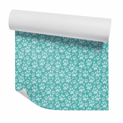 Öntapadós tapéta falra Zöld tükörképe a kutya mancsának