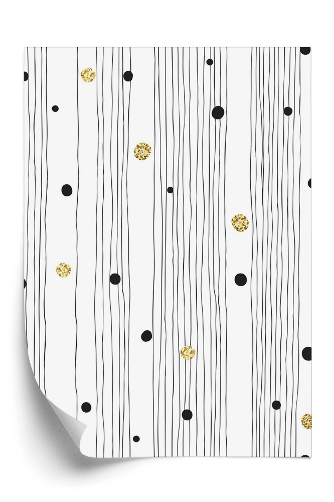 Öntapadós tapéta Függőleges vonalak és pontok absztrakciója