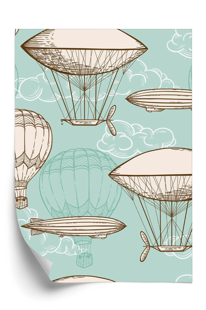 Öntapadós tapéta Vintage léggömbök