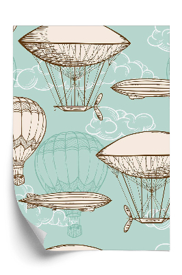 Öntapadós tapéta Vintage léggömbök