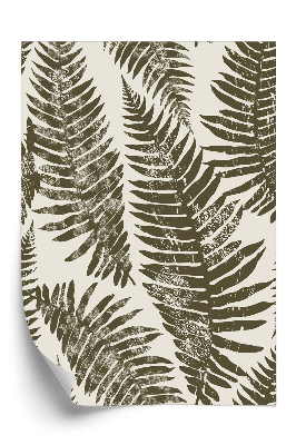 Öntapadó tapéta Varrat nélküli mintát páfránylevelekkel