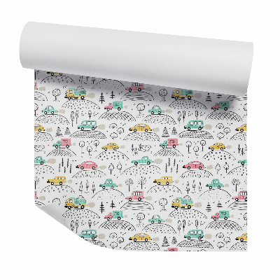 Fotótapéta falra Játékautók dombok erdő