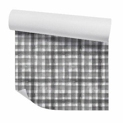 Öntapadós tapéta falra Szürke és fekete elmosódott kockás minta