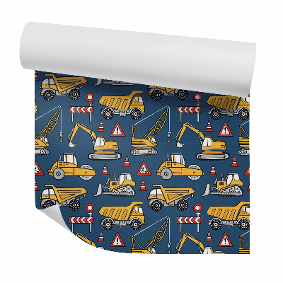 Fotótapéta falra Útépítési gépek jelei