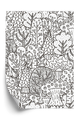 Tapéta Fekete-fehér erdő