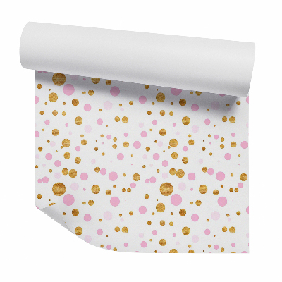 Fotótapéta falra Barna és rózsaszín díszítő pöttyök