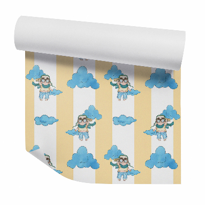 Öntapadós tapéta falra Függőleges csíkok egy fiatal repülőgép pilóta