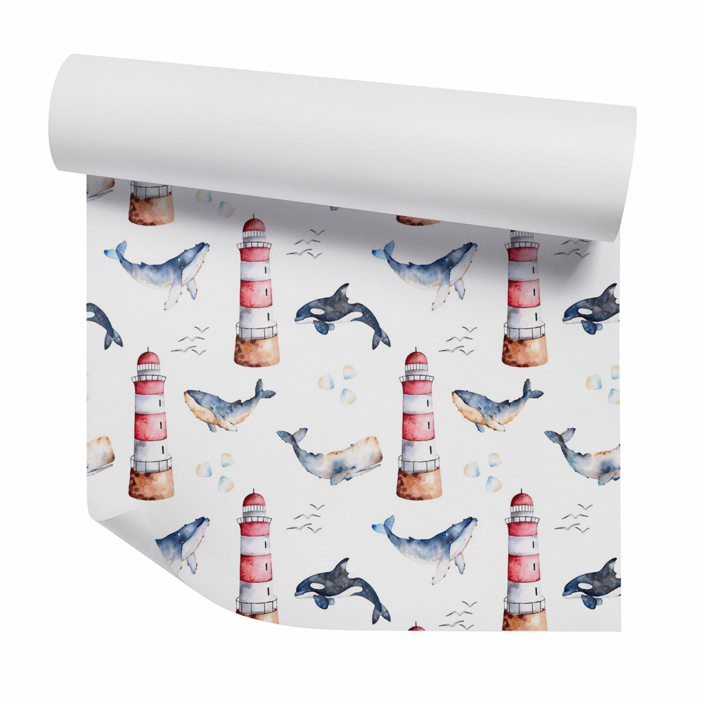 Zidna tapeta Orca bálnák és lámpás bálnák