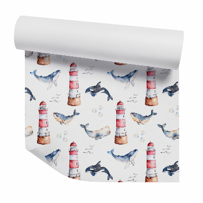 Zidna tapeta Orca bálnák és lámpás bálnák