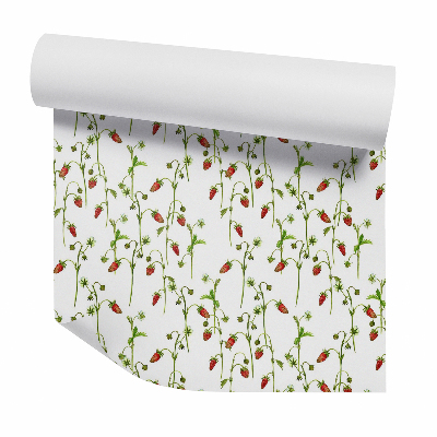 Dekor tapéta Virágzó erdei szamóca a száron