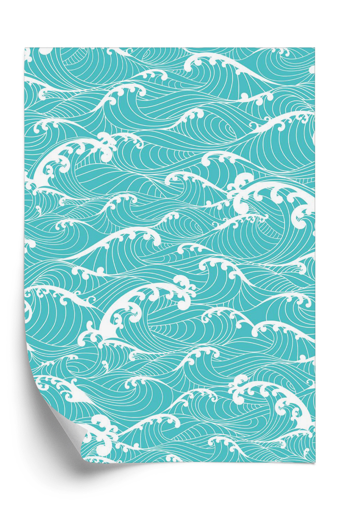 Öntapadó tapéta óceánhullámok