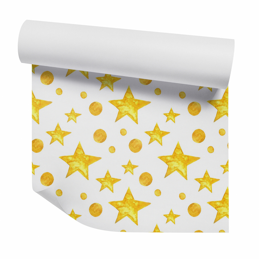 Zidna tapeta Sárga dekoratív csillagok