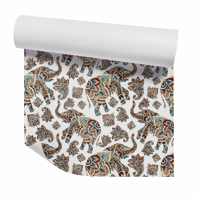 Öntapadós tapéta falra Indiai elefántok dekoratív mintái