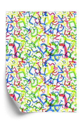 Öntapadós tapéta Héber ábécé minta