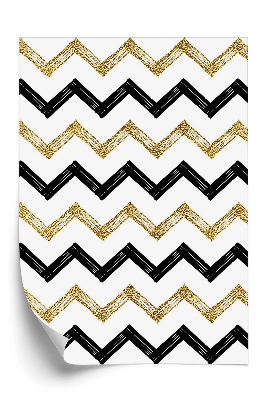 Tapéta Fekete és arany cikk-cakk