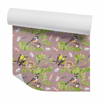 Öntapadós tapéta falra Madarak az ágakon a pillangók között