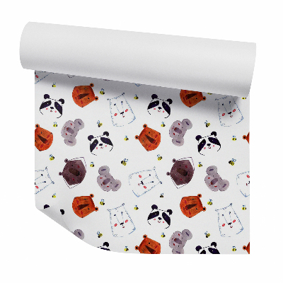 Dekor tapéta erdei állatok geometriai rajzai