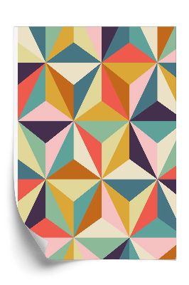 Öntapadó tapéta Geometrikus retro minta