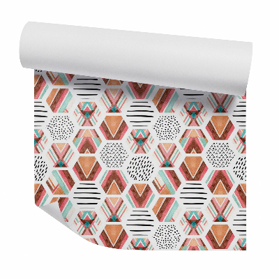 Dekor tapéta Dekoratív akvarell geometriai minta