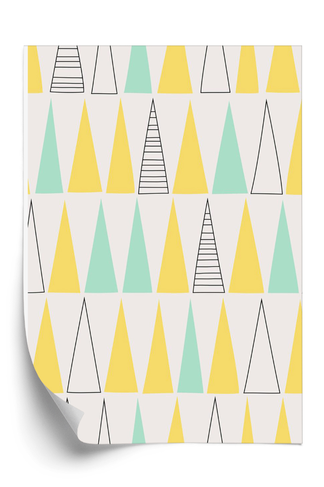 Tapéta Kézzel rajzolt hegyi minta