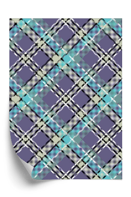 Öntapadó tapéta Az átlós rács hideg színei