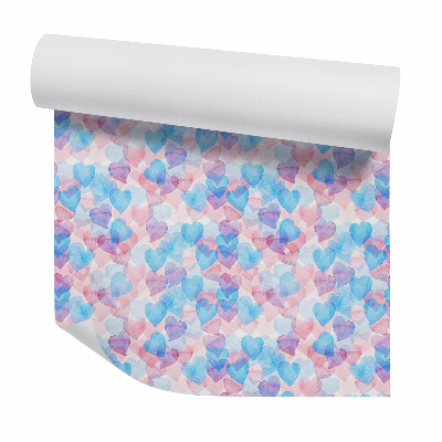 Fotótapéta falra Színes akvarell szívek