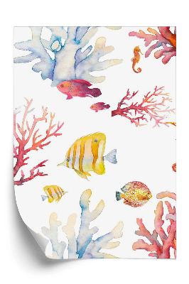 Öntapadós tapéta Korallzátony és hal