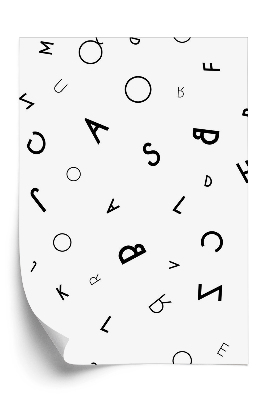 Öntapadós tapéta Fekete betűk