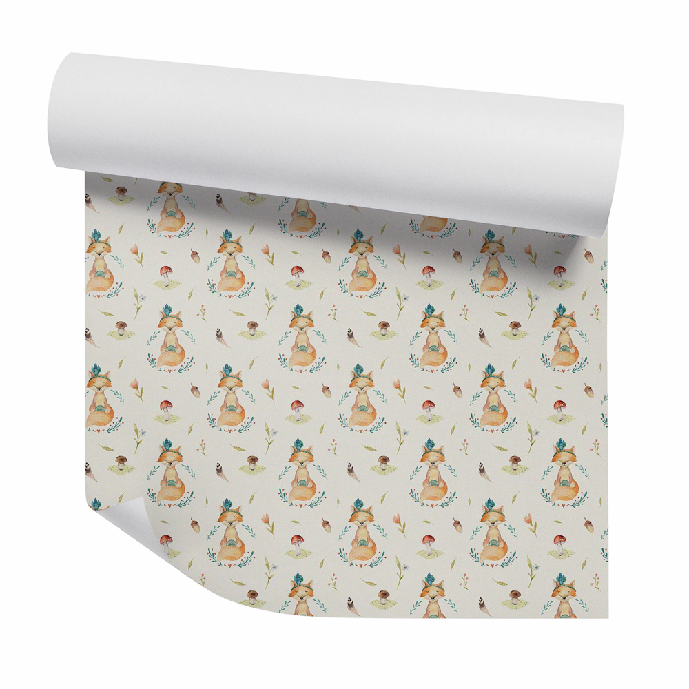 Modern tapéta Róka a levelek között az erdőben