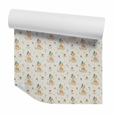 Modern tapéta Róka a levelek között az erdőben