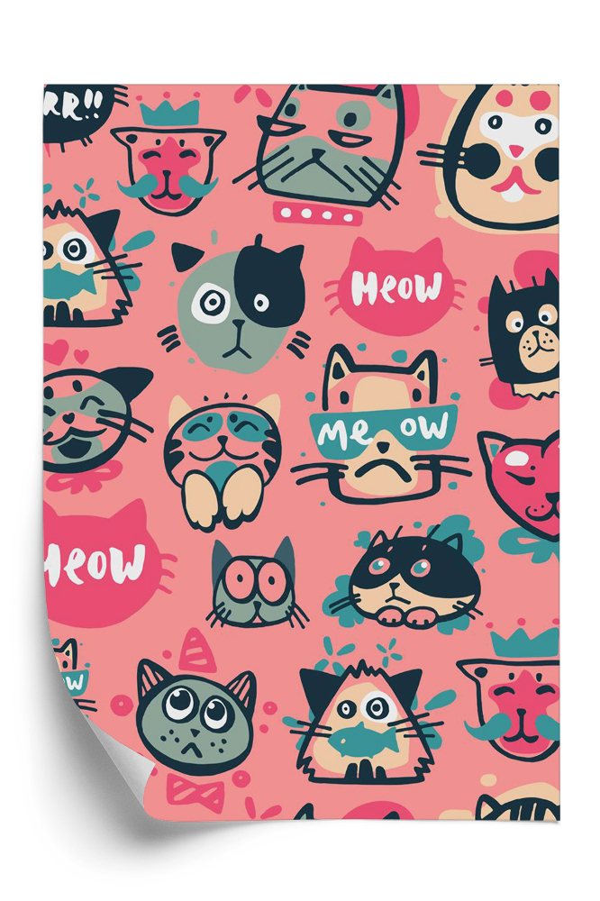 Öntapadós tapéta Csípő cicaarcok