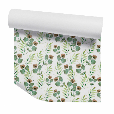 Zidna tapeta Barna-zöld akvarell levelek