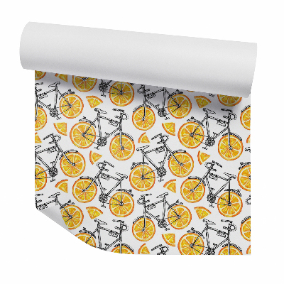 Modern tapéta Kerekes kerékpárok narancsszeletekből
