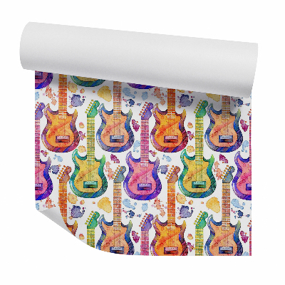 Zidna tapeta Színes akvarell gitárok