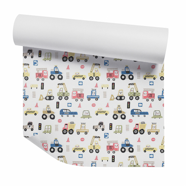 Modern tapéta Vicces járművek jelei fényes