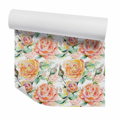 Öntapadós tapéta falra Sárga virágzó rózsák