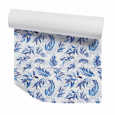 Foto tapeta Kék dekoratív levelek