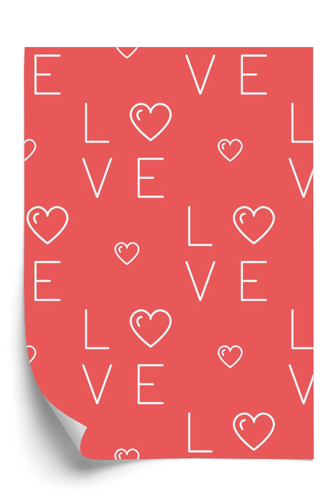 Öntapadó tapéta Szerelem szerelem minta
