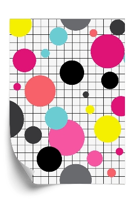 Tapéta Absztrakt geometriai körök egy rácson