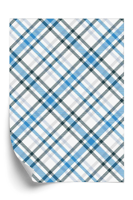 Öntapadós tapéta Kék-fehér kockás